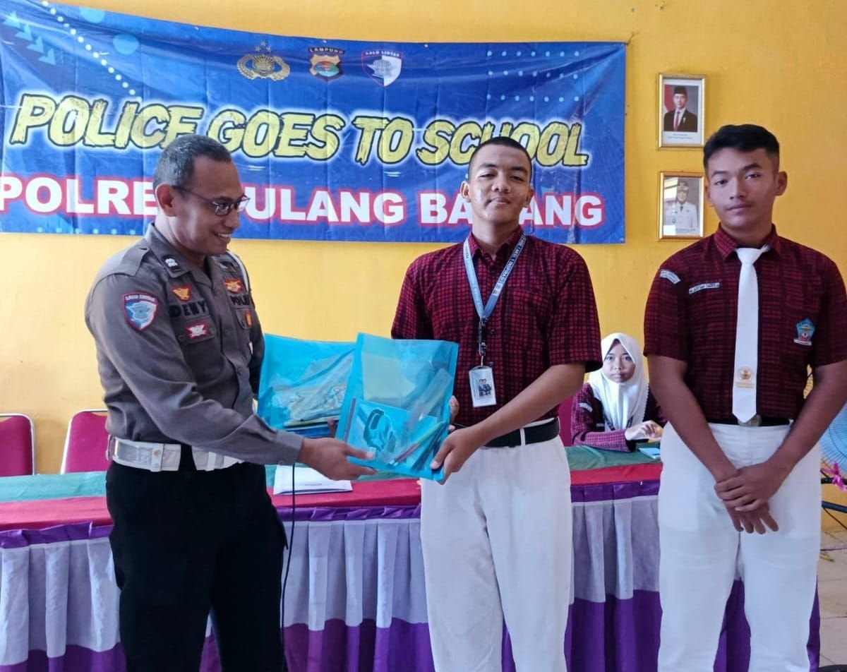 Satlantas Polres Tulang Bawang Gelar Police Goes To School