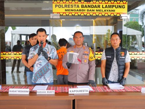 Residivis Narkoba di Bandar Lampung di Bekuk Usai Curi 2 Ponsel Milik Warga Durian Payung