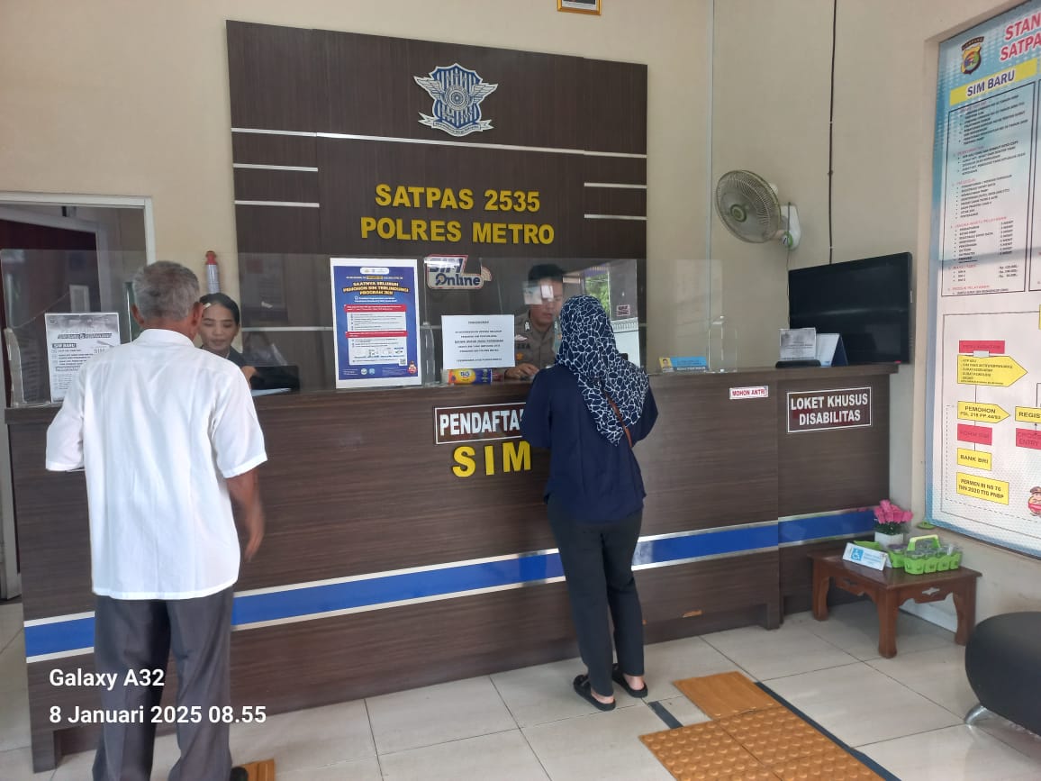 Sat Lantas Polres Metro Terus Tingkatkan Kualitas Pelayanan Dalam Penerbitan SIM