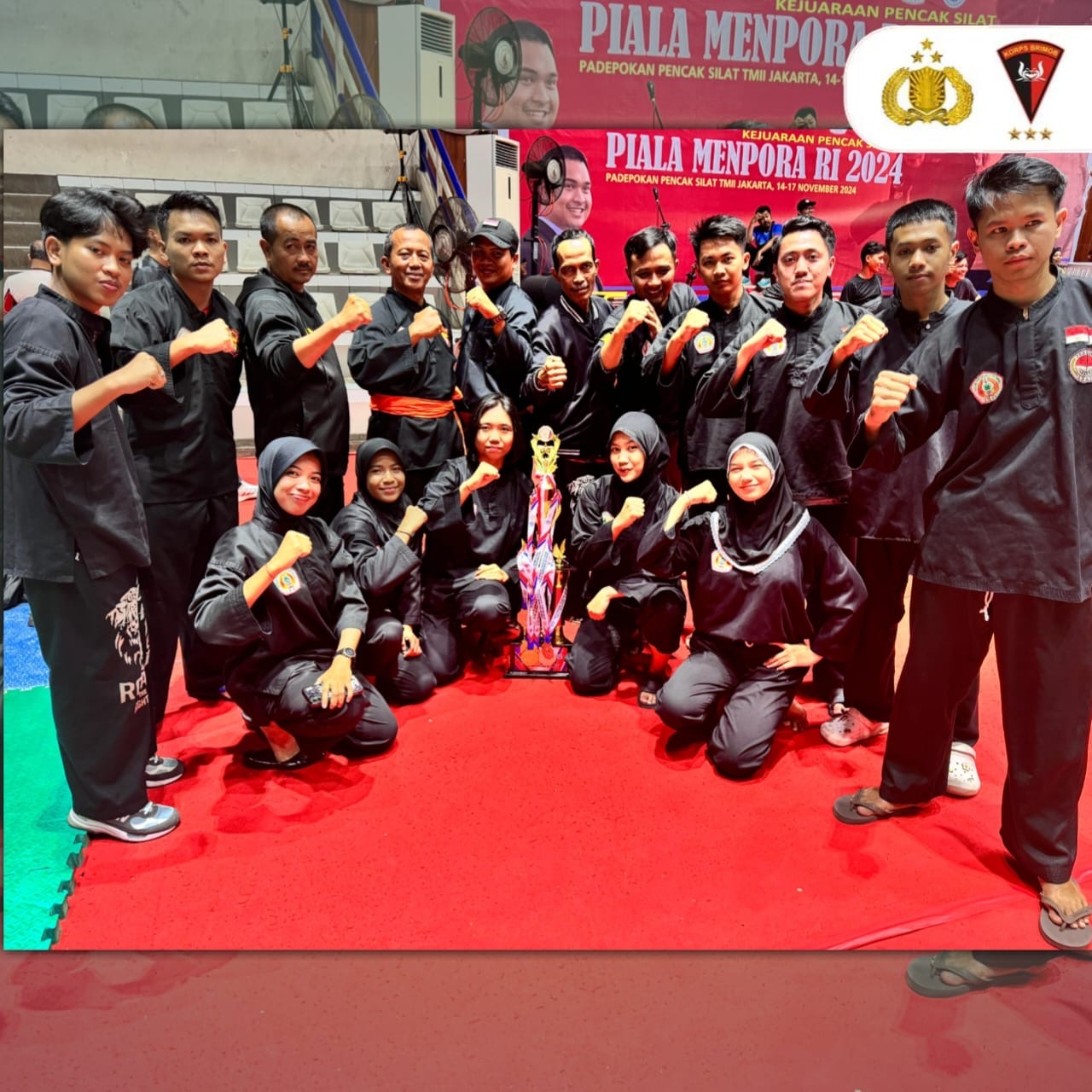 Polwan Sat Brimob Polda Lampung Menjuarai Pencak Silat Piala Menpora RI Tahun 2024