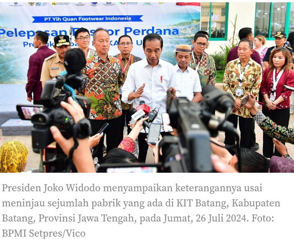 Presiden Jokowi Apresiasi Kecepatan KIT Batang Tarik Investasi Asing ke Indonesia