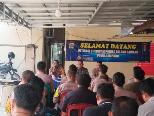 Pesan Kasi Propam Polres Tulang Bawang Saat Menggelar Mitigasi di Dua Polsek Jajaran