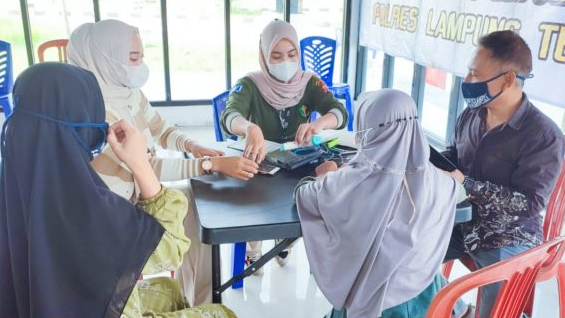 Jelang Arus Mudik Lebaran, Polres Lampung Tengah Buka Gerai Vaksin Di Rest Area KM 172B