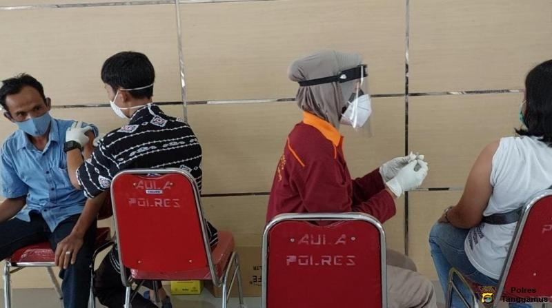 Melalui Vaksinasi Dosis Kedua, Polres Tanggamus Harap Wujudkan Herd Immunity