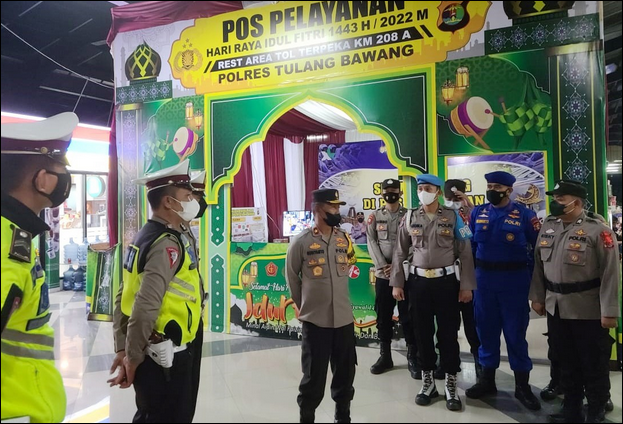 Wakapolda Lampung Sidak Pos Yan Operasi Ketupat Krakatau 2022 Polres Tulang Bawang