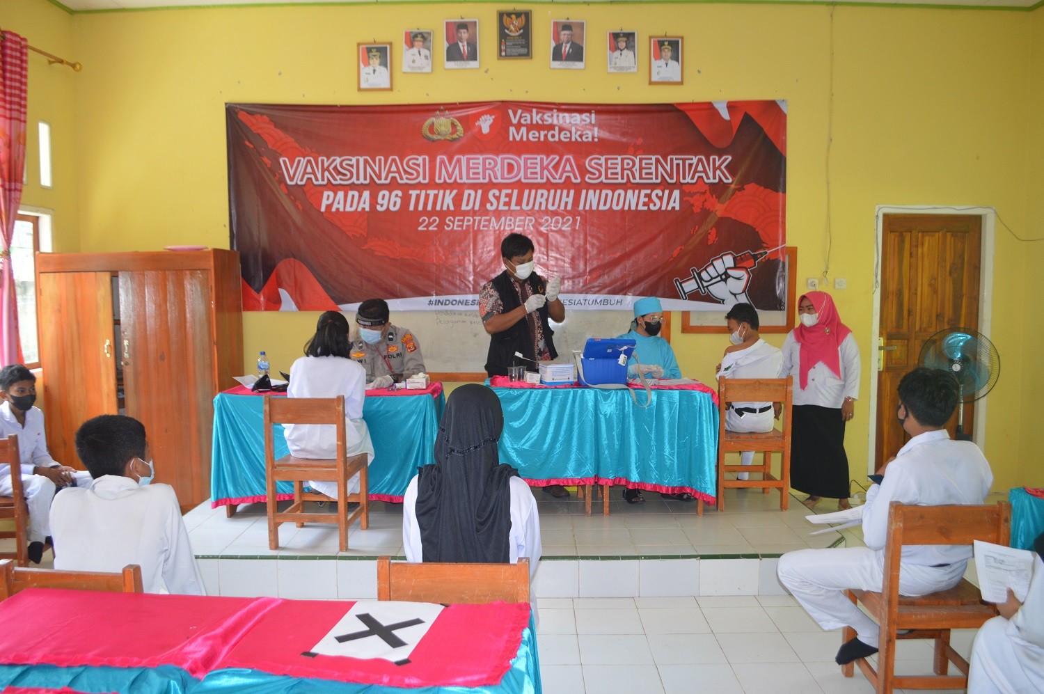 Polres Tulang Bawang Gelar Vaksinasi Merdeka Serentak, Berikut Lokasi dan Targetnya