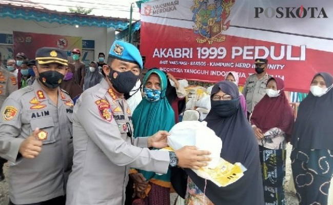 Polres Mesuji Gelar Vaksinasi dan Baksos Alumni AKABRI 1999