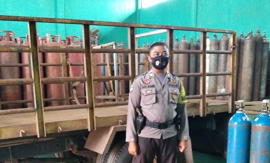 Polres dan Kodim Lampung Tengah Lakukan Pengamanan Pendistribusian Oksigen