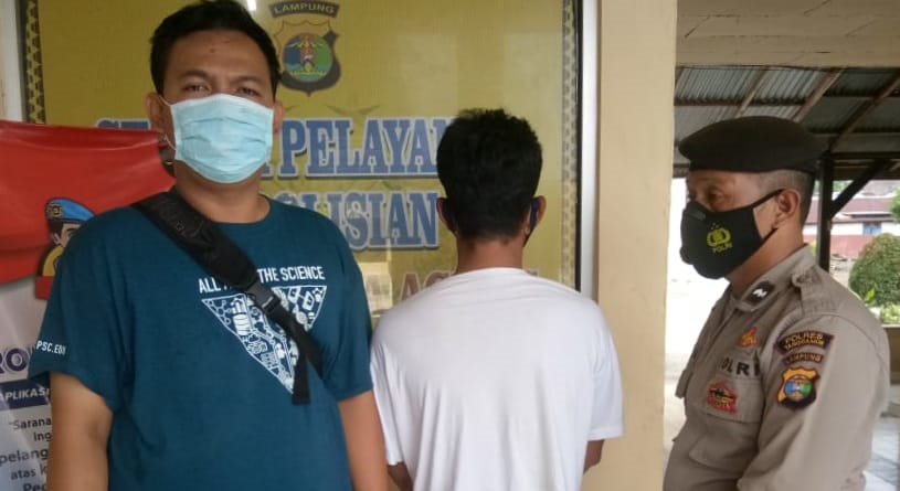 Polsek Kota Agung Tangkap Pelaku Curatranmor di Kelurahan Pasar Madang