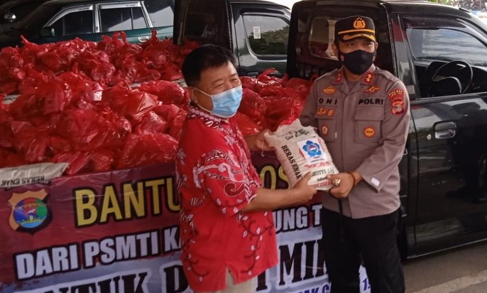 PSMTI Lampung Tengah Bantu Warga Terdampak Covid-19