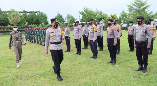 Kapolres Pesawaran Pimpin Apel Siaga Bencana