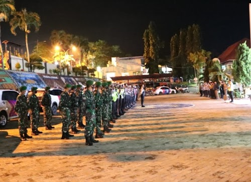 Sambut Nataru PPKM III, Polres Bersama TNI Gelar Patroli Skala Besar
