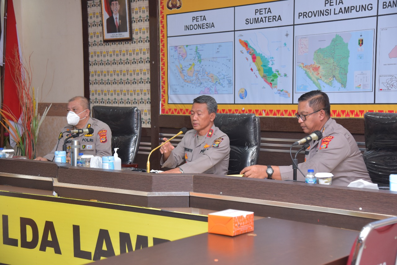 Waka Polda Lampung Pimpin Rapat  Kordinasi Kesiapan Vaksin Massal