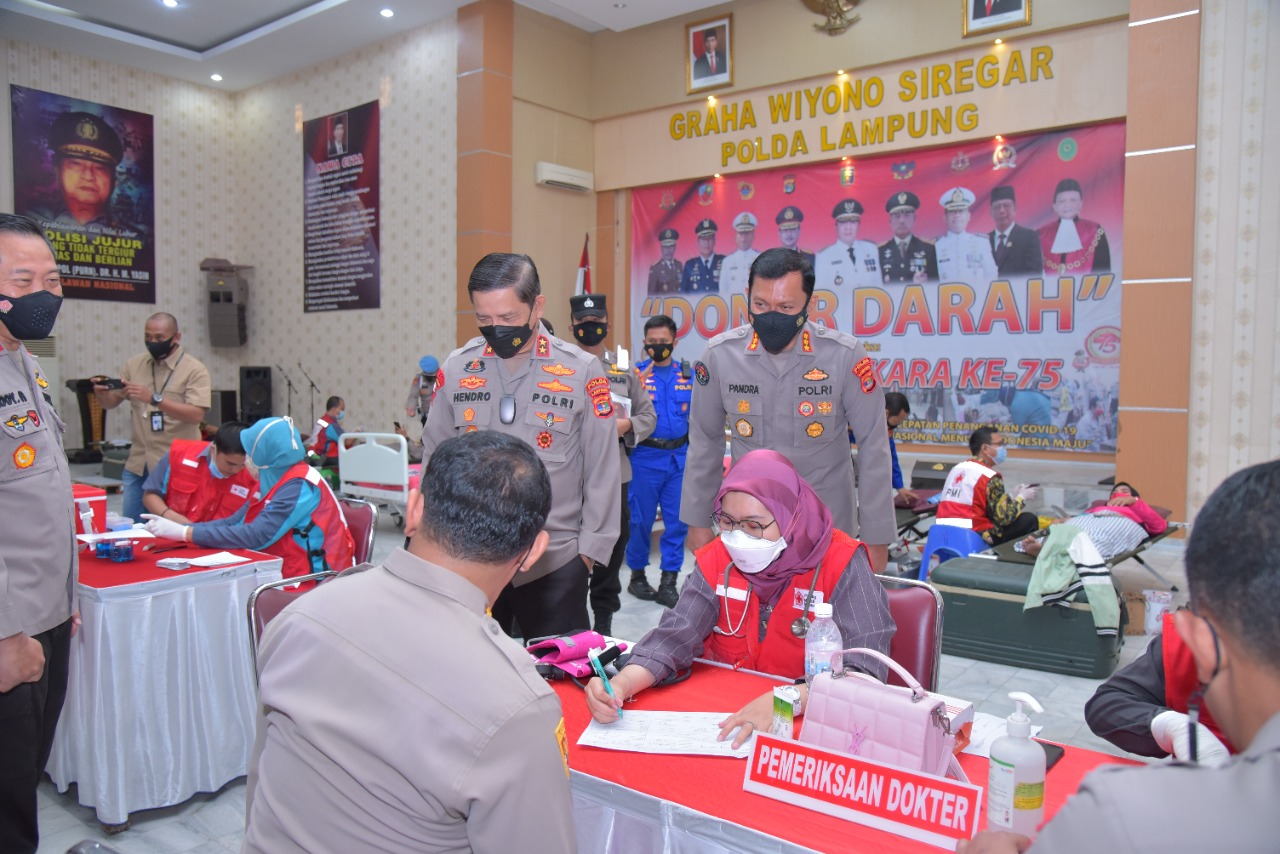 Bhakti Kesehatan Polda Lampung, Target 200 Katong Darah Untuk Masyarakat Yang Membutuhkan
