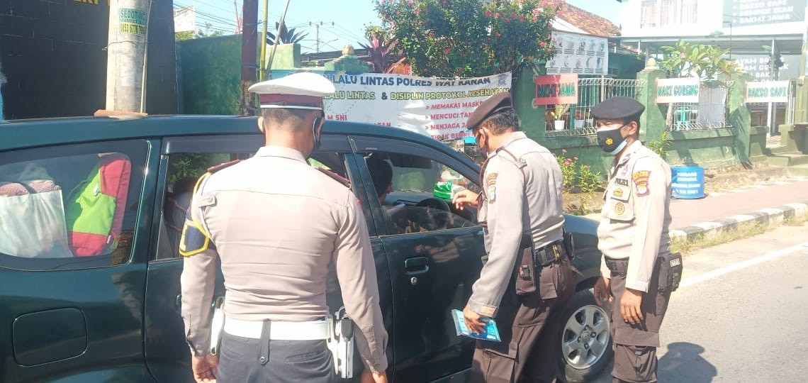 Polres Way Kanan Lakukan Operasi Yustisi di Jalinsum Negeri Baru.