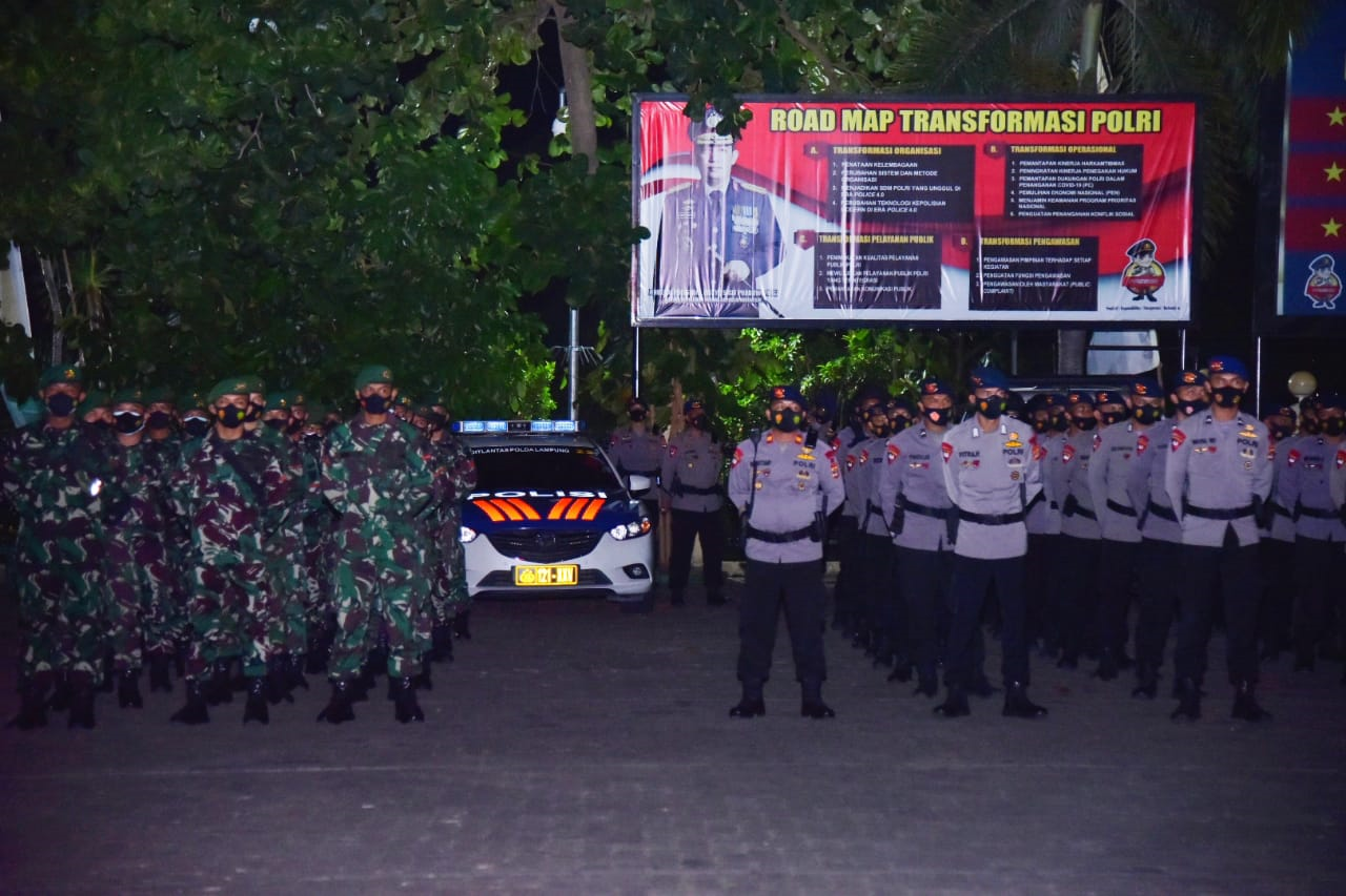 Tekan Peningkatan Covid-19, Polda Lampung  Lakukan Penegakan Protokol Kesehatan melalui KRYD