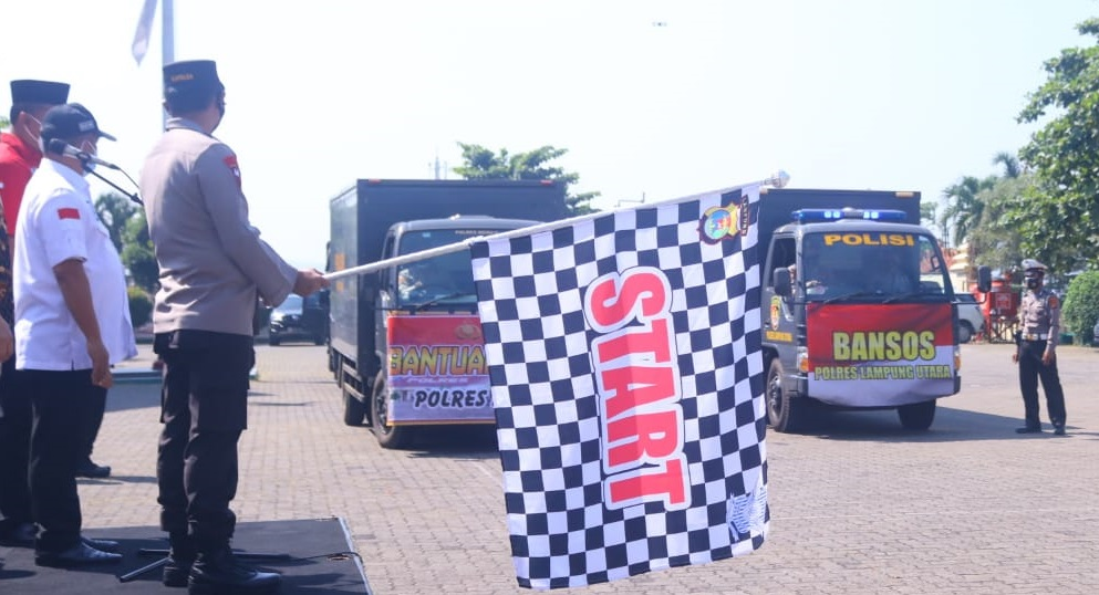 100 Ton Beras Dari PT.Sinar Jaya Agro Investama Disalurkan Melalui Polda Lampung Untuk Masyarakat