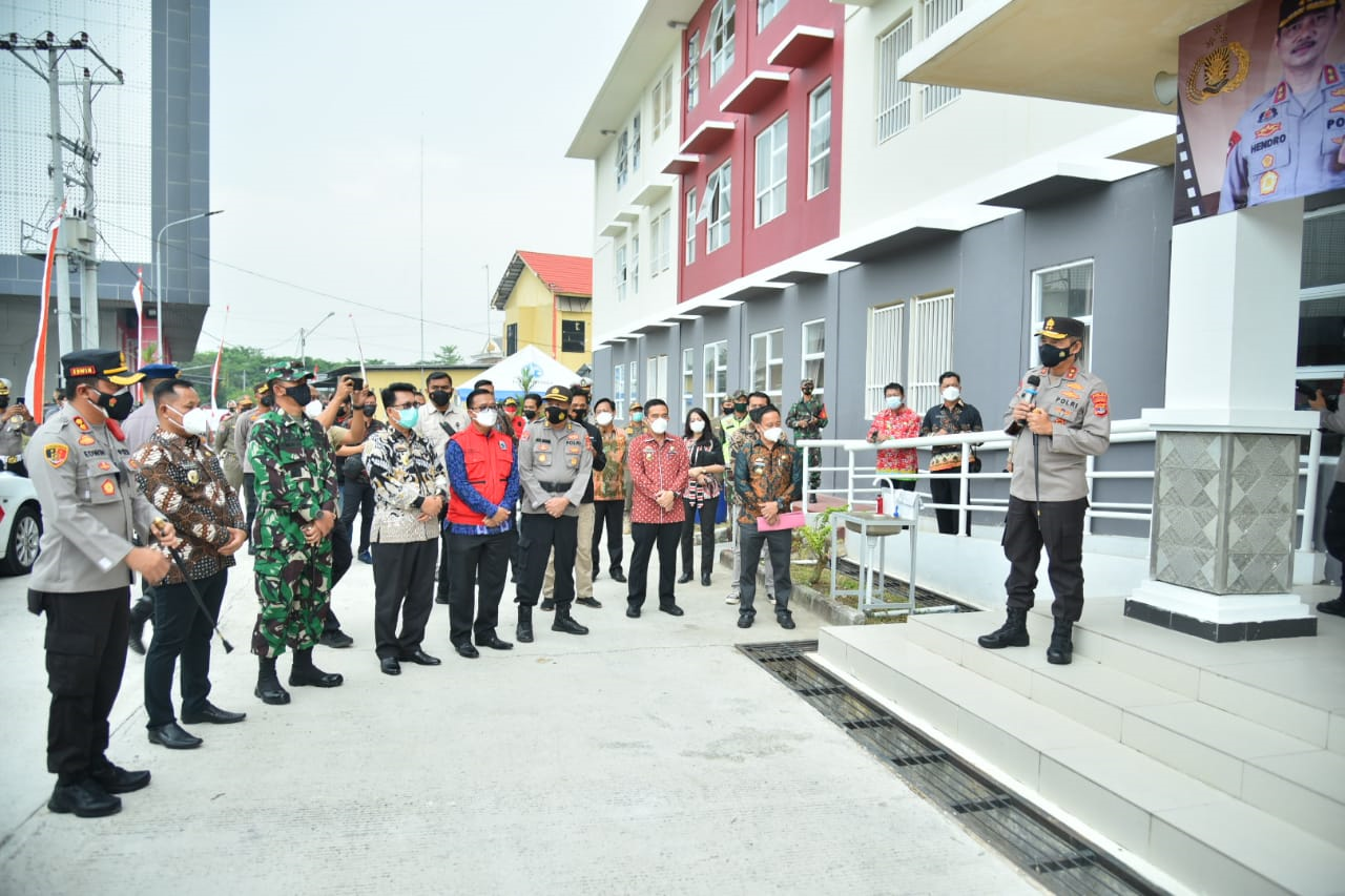 Kapolda Lampung tinjau Rumah Isolasi terpusat (Isoter), Kalianda Lampung selatan