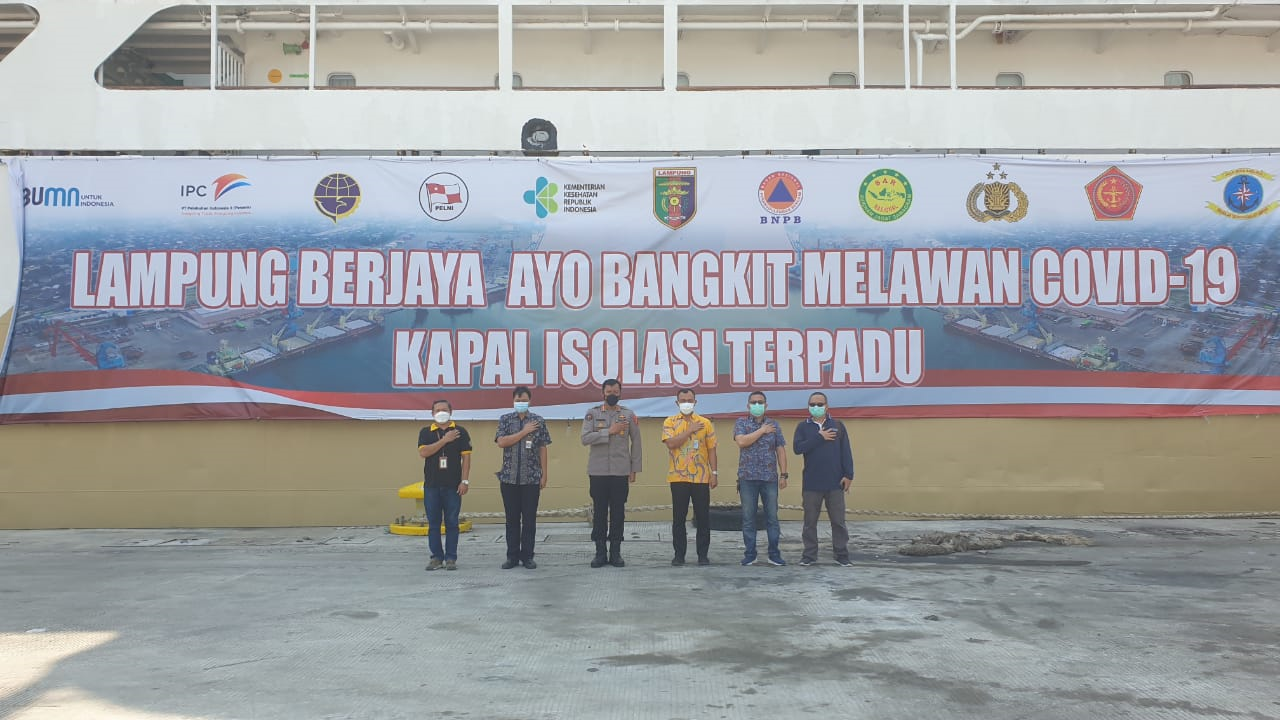 Kabid Humas Tinjau Persiapan Dan Kesiapan KM Lawit Sebagai Lokasi Isoter Di Lampung