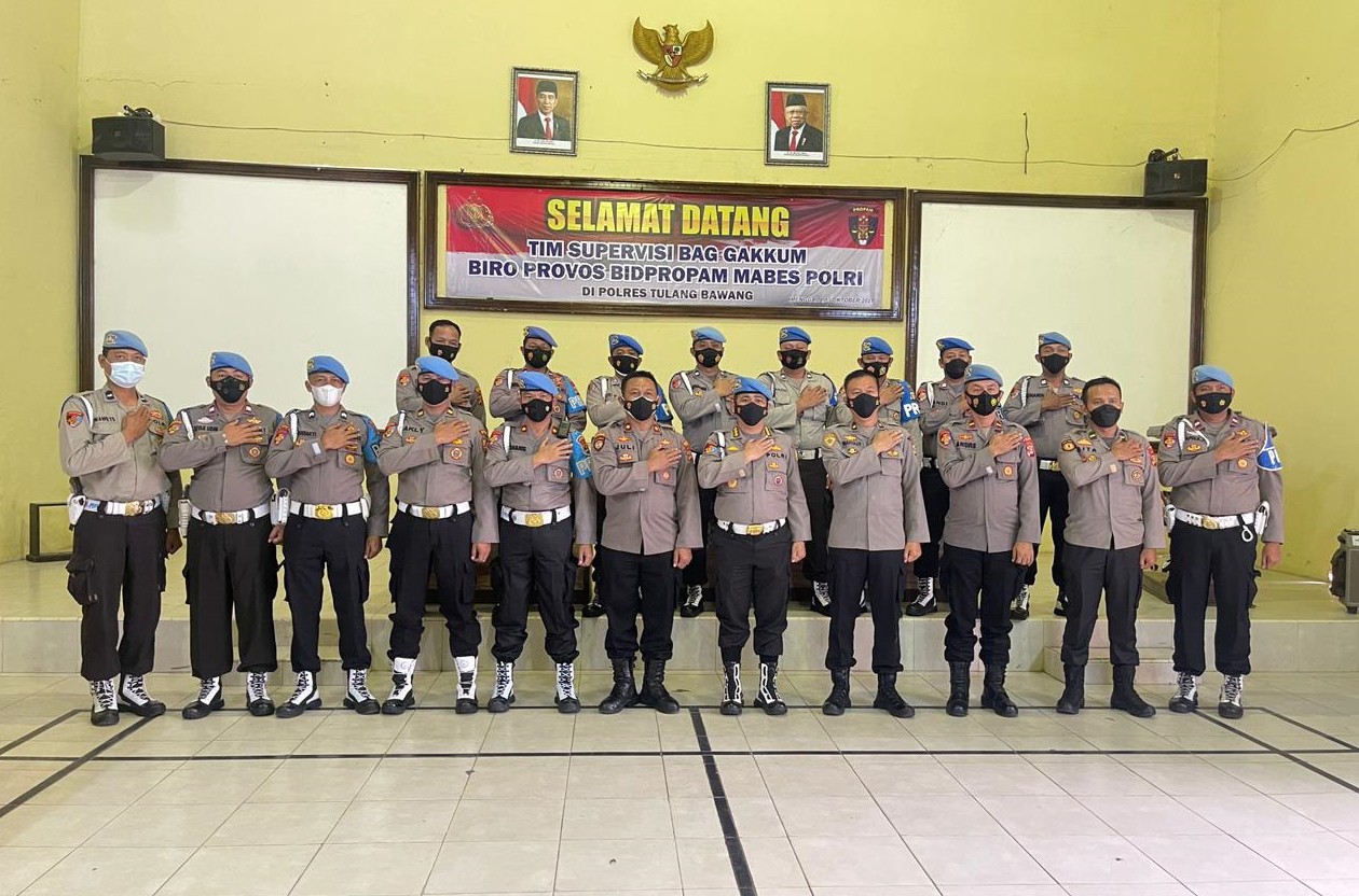 Divisi Propam Polri Lakukan Supervisi di Polres Tulang Bawang, Ini Sasarannya
