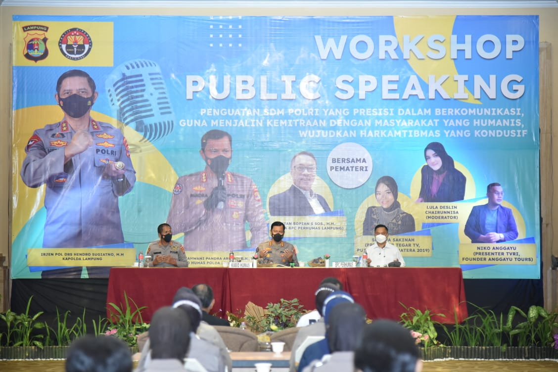 Penguatan SDM Polri Yang Presisi, Polda Lampung Gelar Workshop Public Speaking