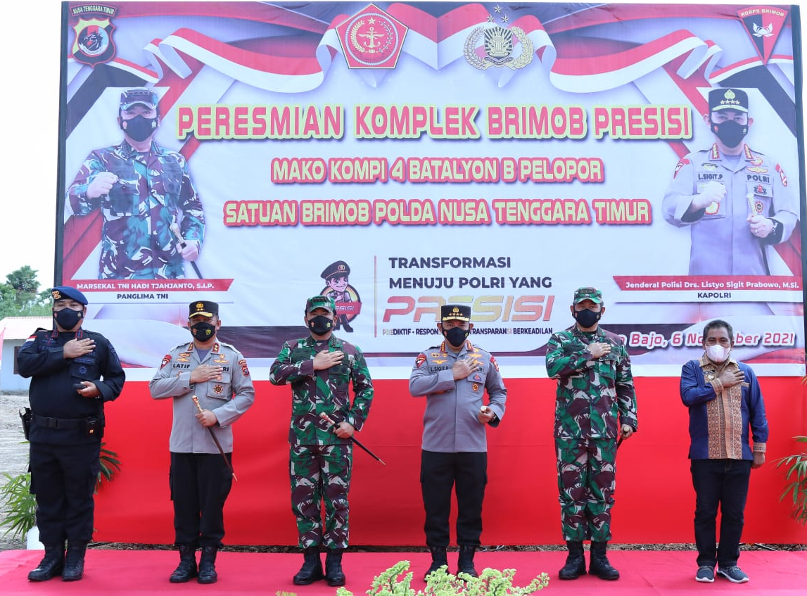 Resmikan Pembangunan Komplek Brimob Presisi, Kapolri Ingatkan Pentingnya Sinergitas TNI-Polri