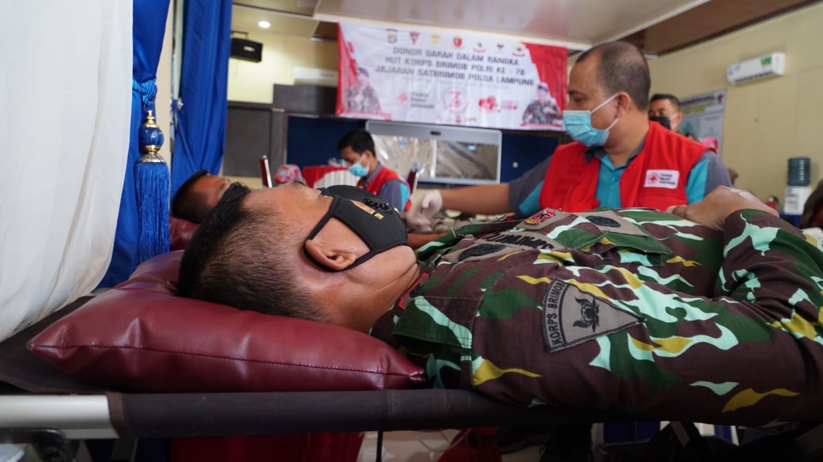 HUT Brimob Polri Ke 76 Brimob Lampung Bakti Sosial Donor Darah
