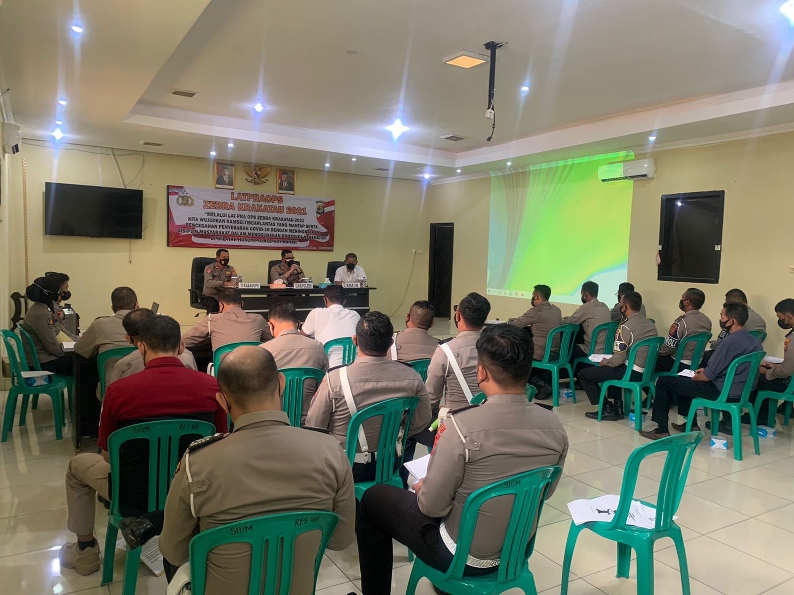 Wujudkan Kamseltibcar Lantas, Polres Way Kanan Gelar Latpraops Zebra Krakatau 2021