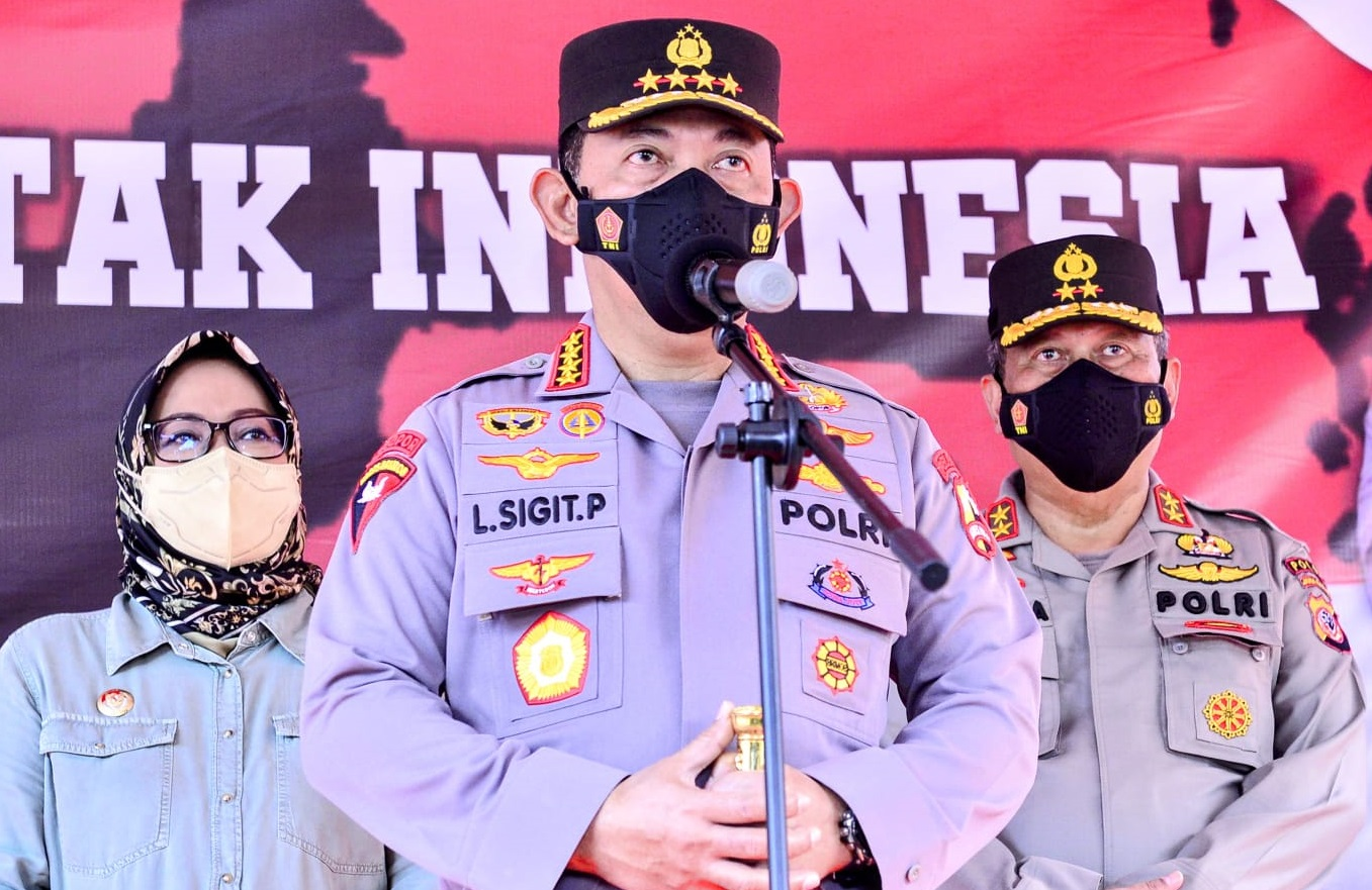 Akselerasi Vaksinasi Serentak Indonesia, Kapolri: Agar Laju Pengendalian Covid-19 saat Nataru 