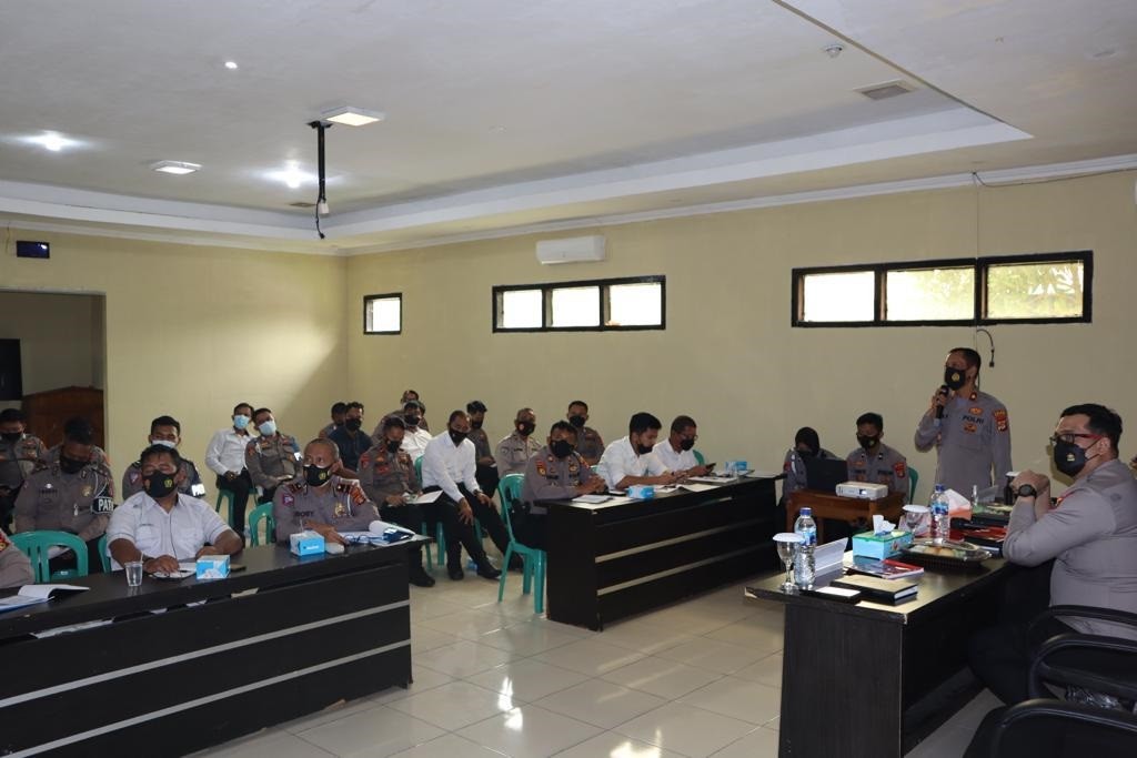 Polres Way Kanan Gelar Latpra Ops Lilin Krakatau 2021