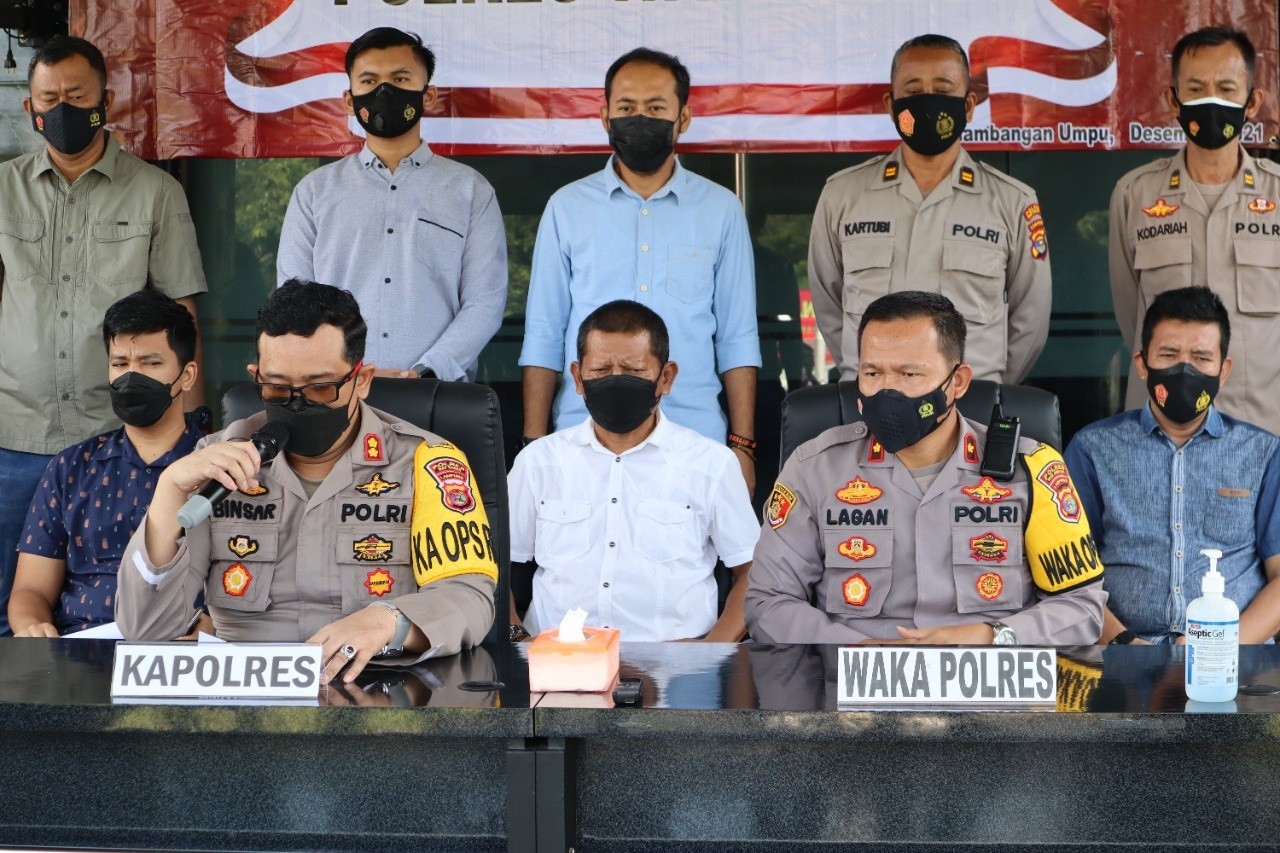 Akhir Tahun 2021, Kapolres Way Kanan Gelar Press Release Sampaikan Capaian Keberhasilan