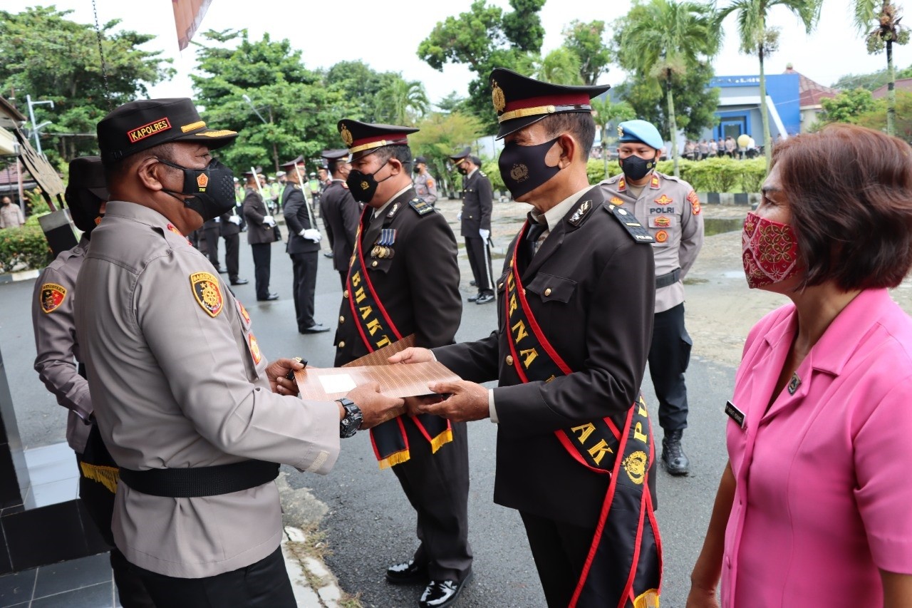 Purna Bhakti Dua Pama Polres Tulang Bawang Berlangsung Secara Kedinasan