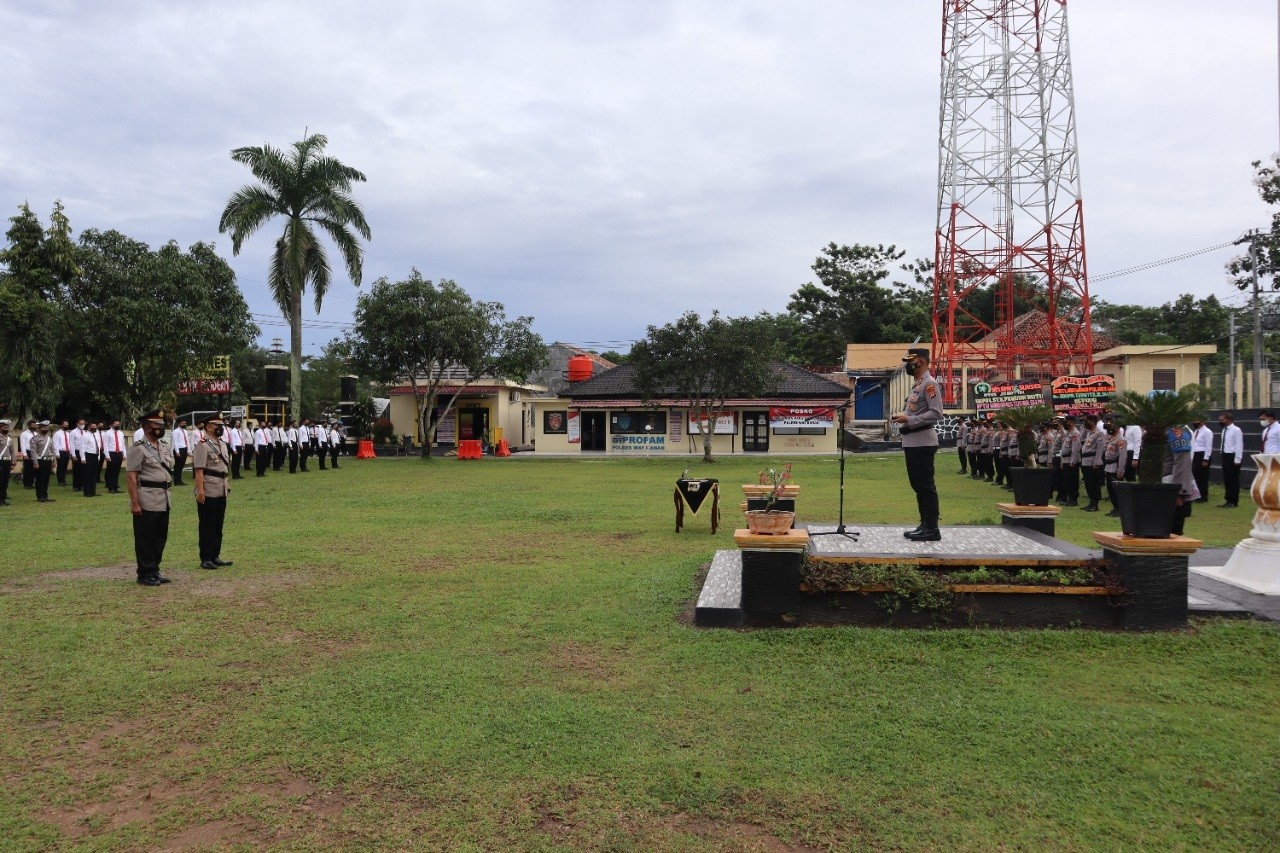 Polres Way Kanan Gelar Sertijab  Wakapolres Way Kanan dan Kapolsek Pakuan Ratu  