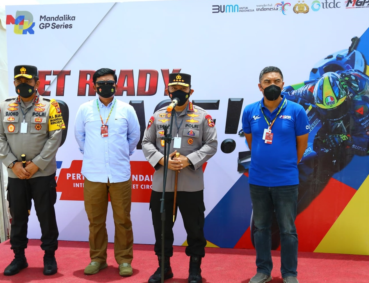 Cek Kesiapan Pramusim MotoGP Mandalika, Kapolri Pastikan  Pelaksanan Prokes Hingga Pengamanan