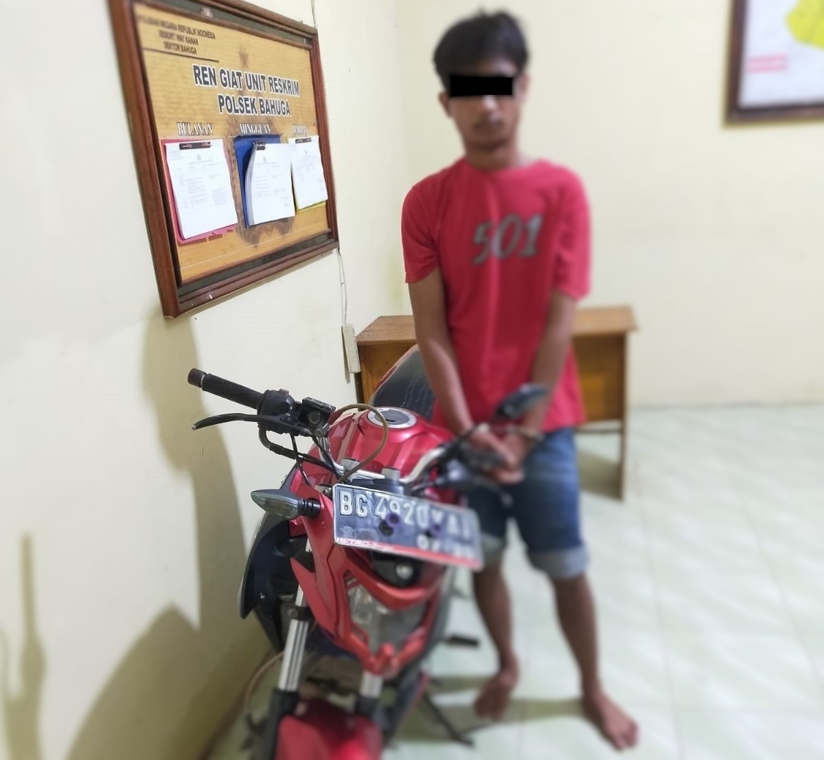 Patroli di Jalan Irigasi, Polsek Buay Bahuga Berhasil Ringkus Pelaku Curi Sepeda Motor
