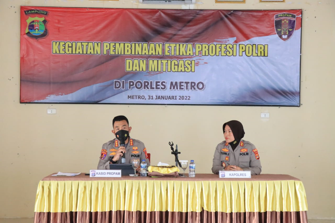Kabid Propam Polda Lampung  Melaksanakan mitigasi Di Polres Metro