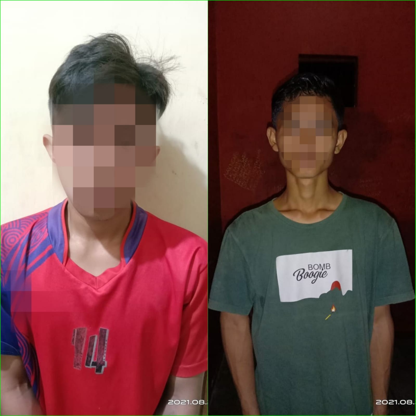 Dua orang remaja di amankan Tim Opsnal Polsek Bukit Kemuning 