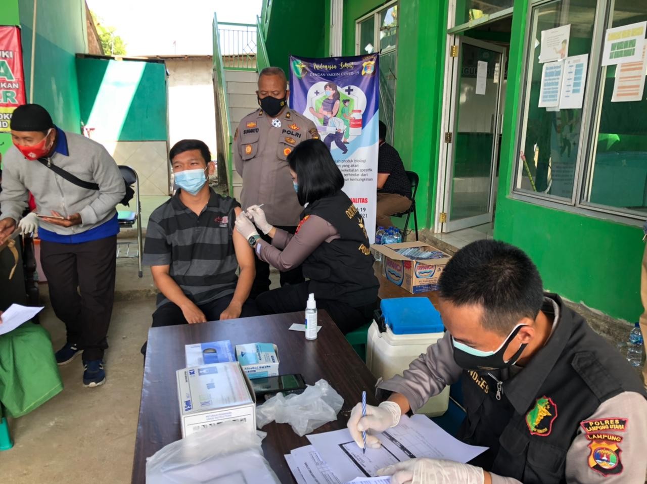 Percepat Vaksinasi, Polres Lampung Utara gelar Vaksinasi Covid-19 