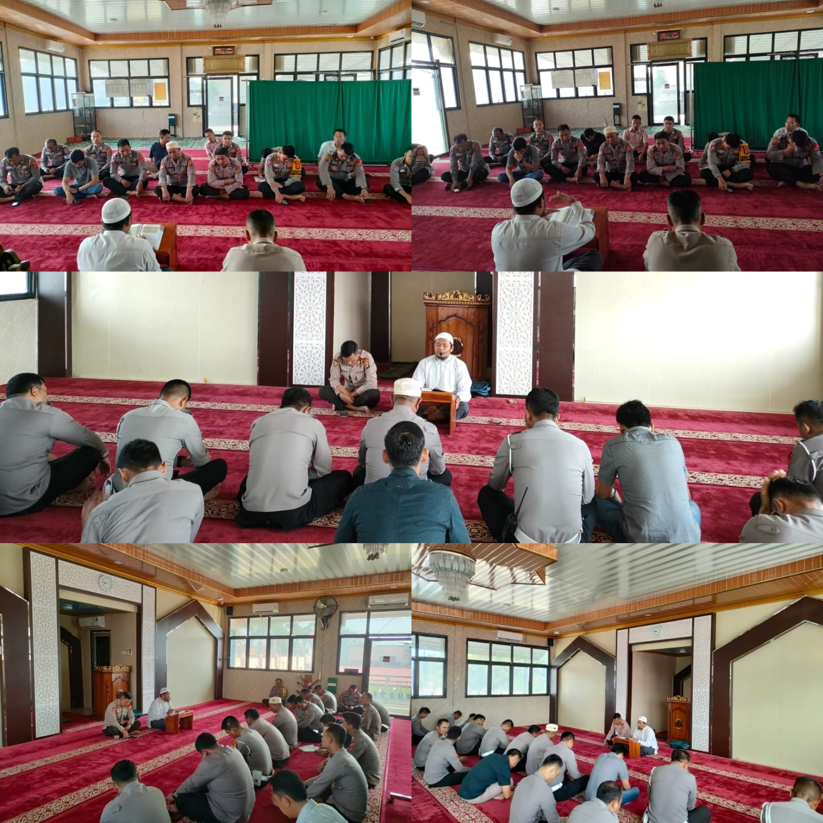 Polres Mesuji Melaksanakan Binrohtal Di Masjid Trisna At-Taubah