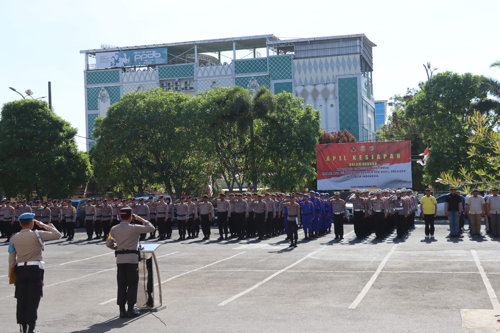 Antisipasi Dinamika Sitkamtibmas Pelantikan Presiden, Polresta Bandar Lampung Siagakan Personel