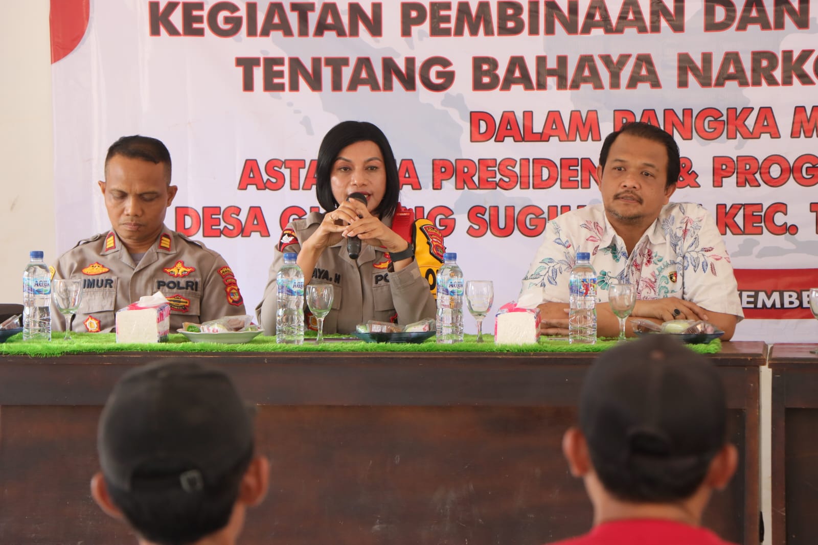 Dit Res Narkoba Polda Lampung Bersama Polres Pesawaran Deklarasi Desa Anti Narkoba Di Tegineneng