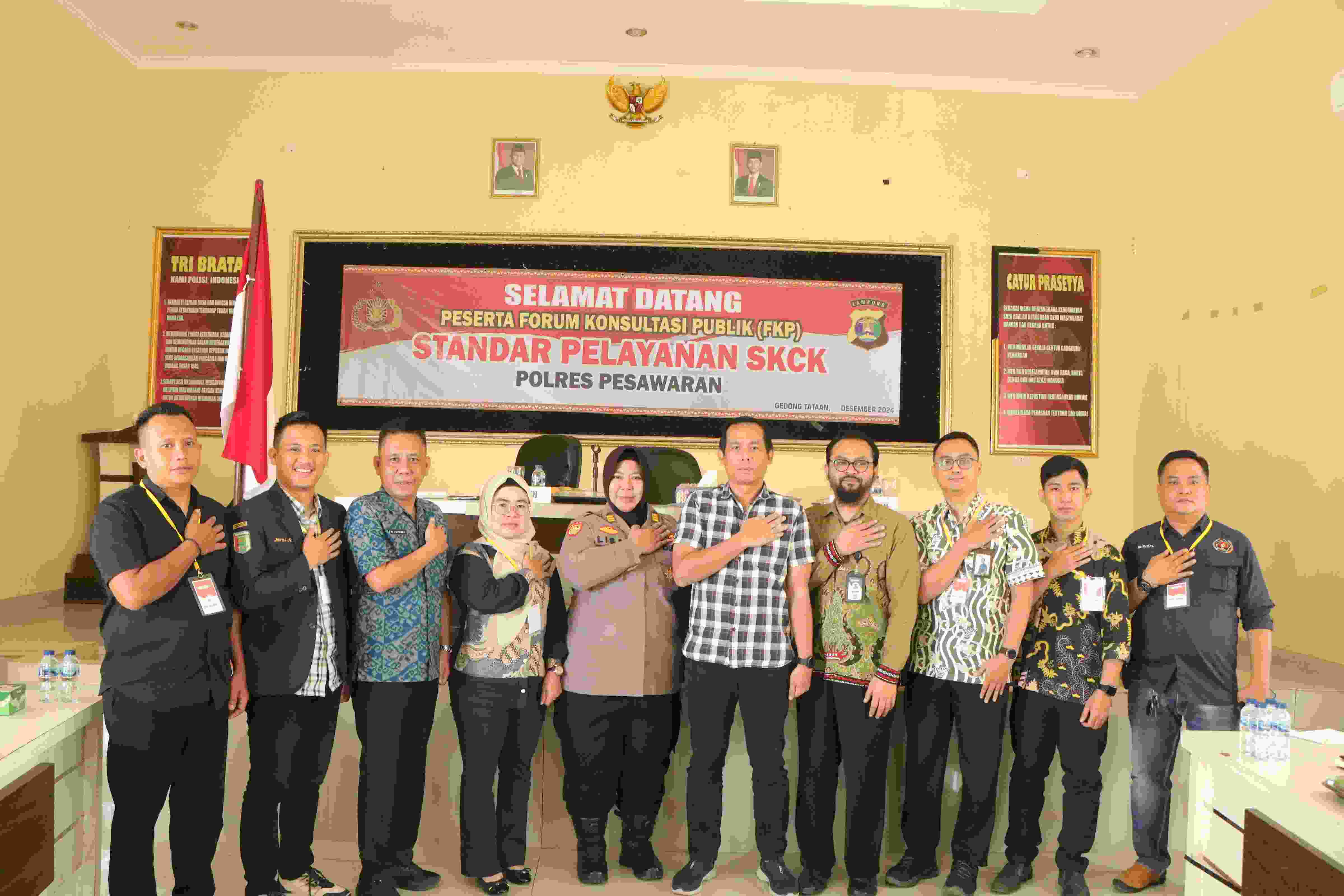 KOMITMEN TINGKATKAN PELAYANAN SKCK, POLRES PESAWARAN GELAR FORUM KONSULTASI PUBLIK