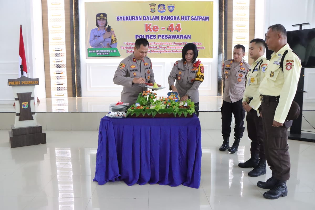 Polres Pesawaran Gelar Syukuran HUT Satpam Ke-44