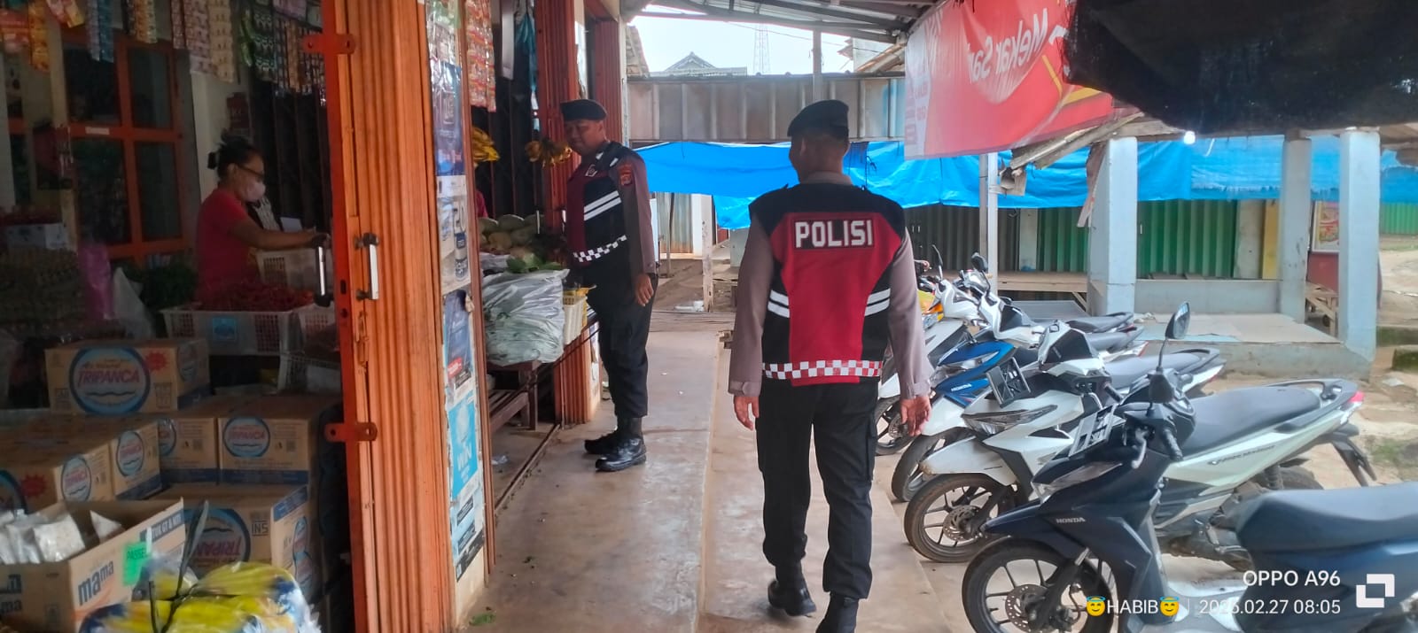 Sat Samapta Polres Lampung Timur Laksanakan Patroli di Pasar Tradisional, Imbau Warga Waspada C3