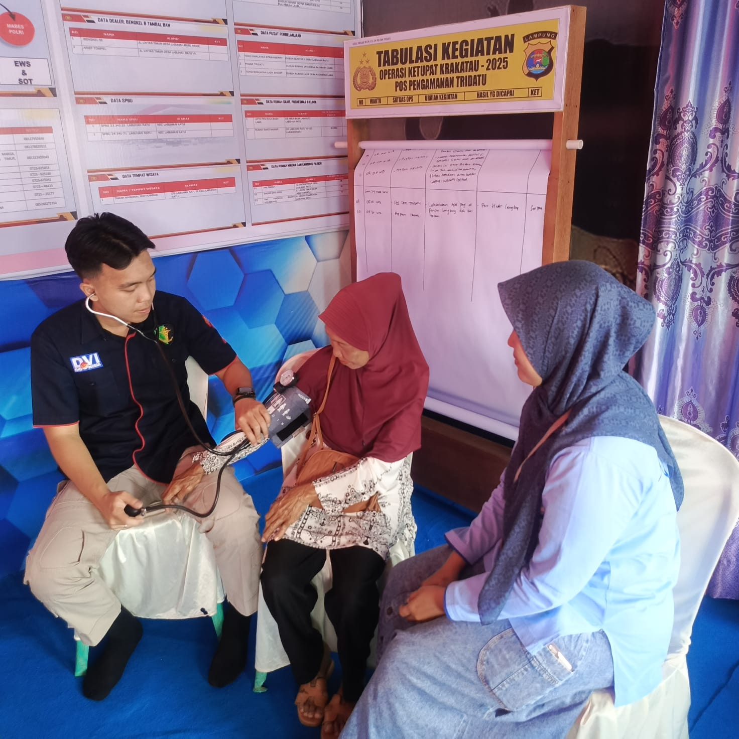 Pemeriksaan Kesehatan Gratis di Pos Pelayanan dan Pos Pengamanan, Personil BanOps Subsatgas Dokkes Siap Melayani