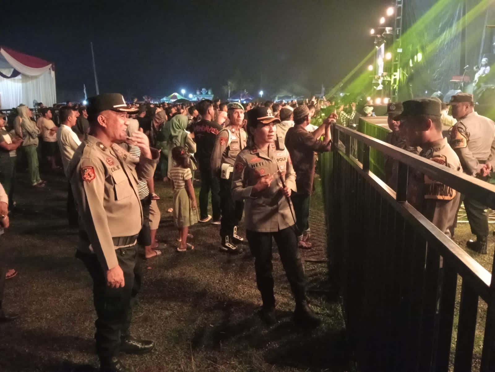 Kapolres Lampung Timur Lakukan Pengecekan Personel PAM Hiburan Musik di Bandar Sribhawono