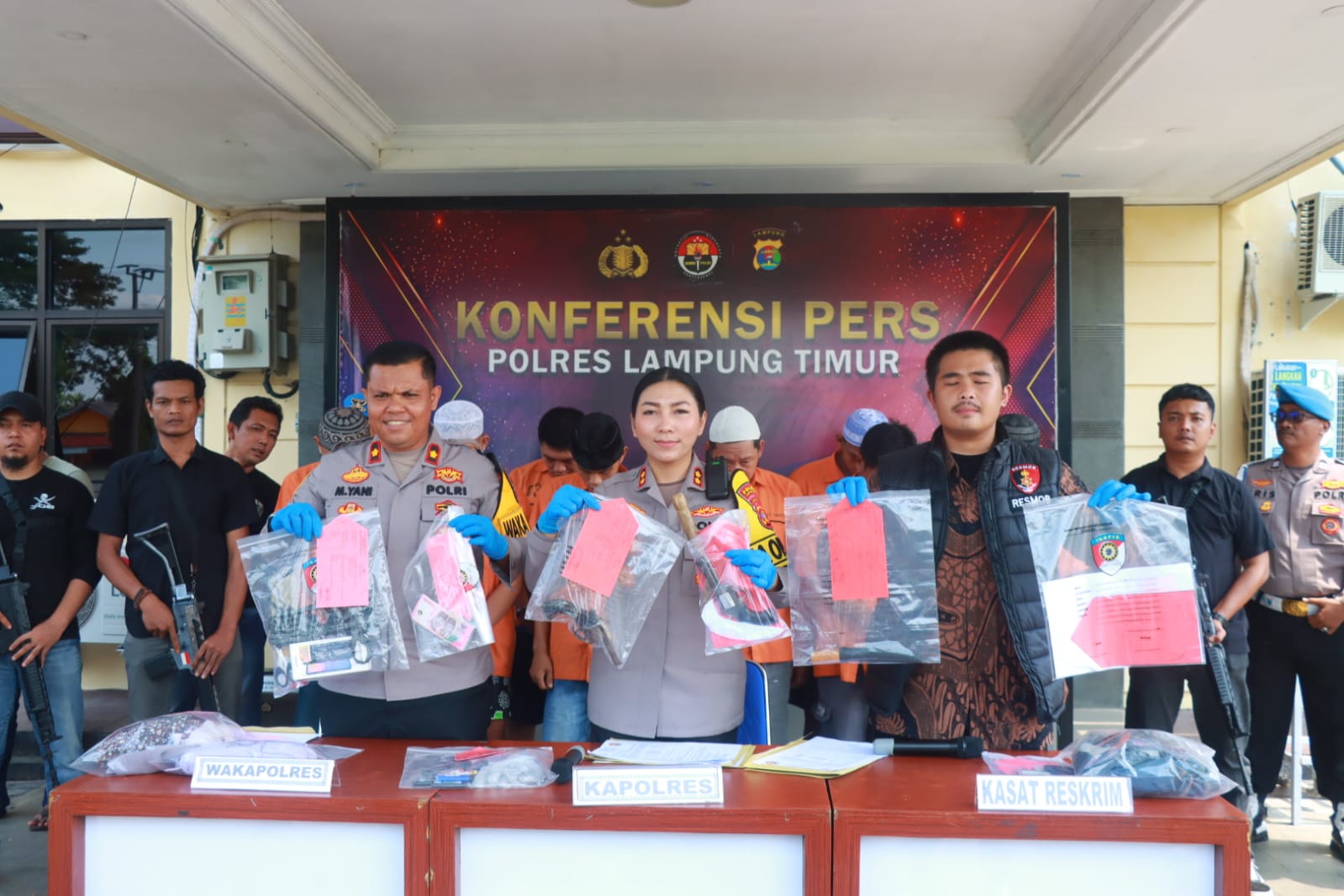 10 Pelaku Kejahatan Konvensional Di Lampung Timur, Berhasil Diringkus Polisi