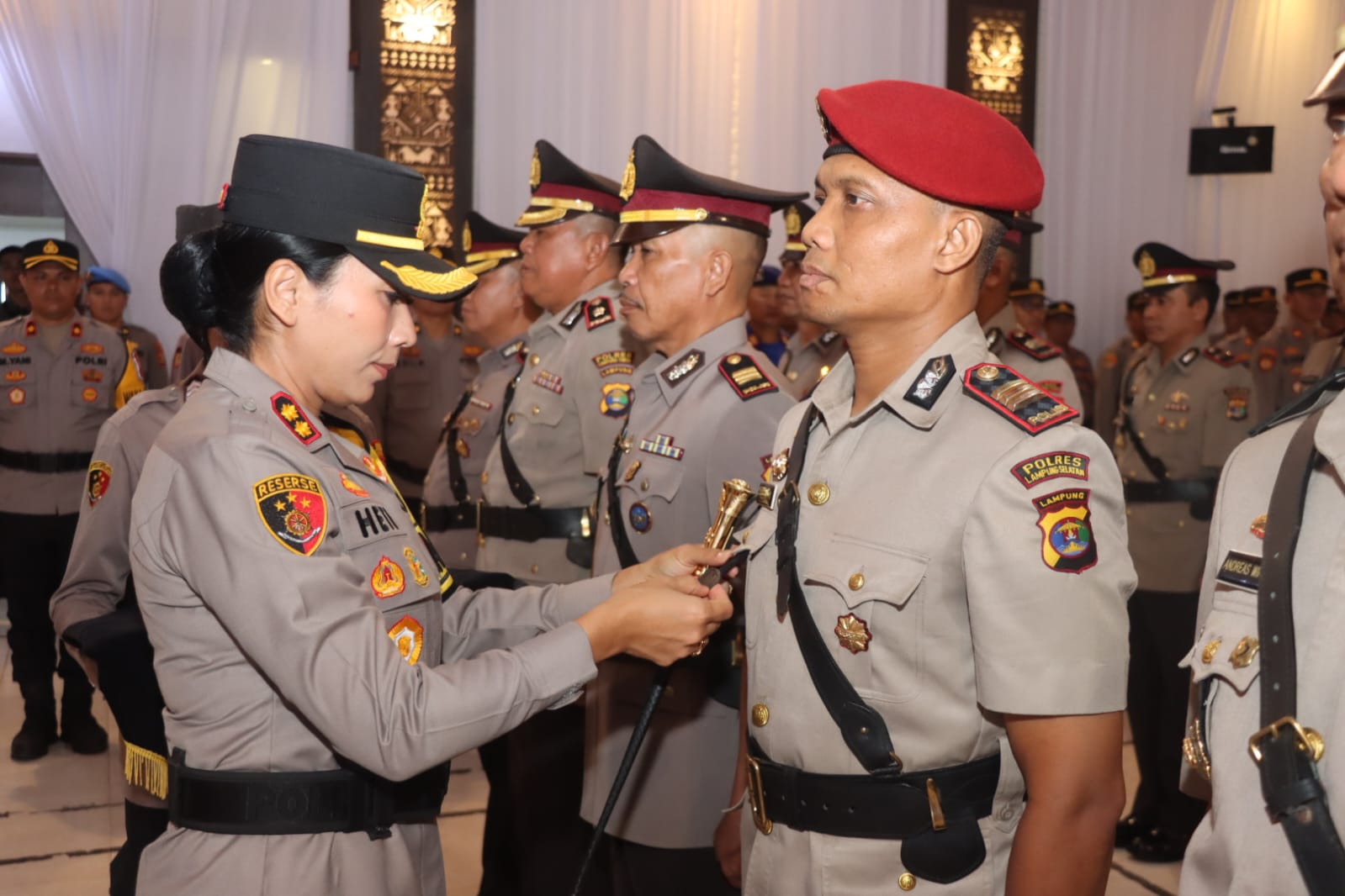 Kapolres Lampung Timur Pimpin Sertijab Sejumlah Pejabat Utama dan Kapolsek
