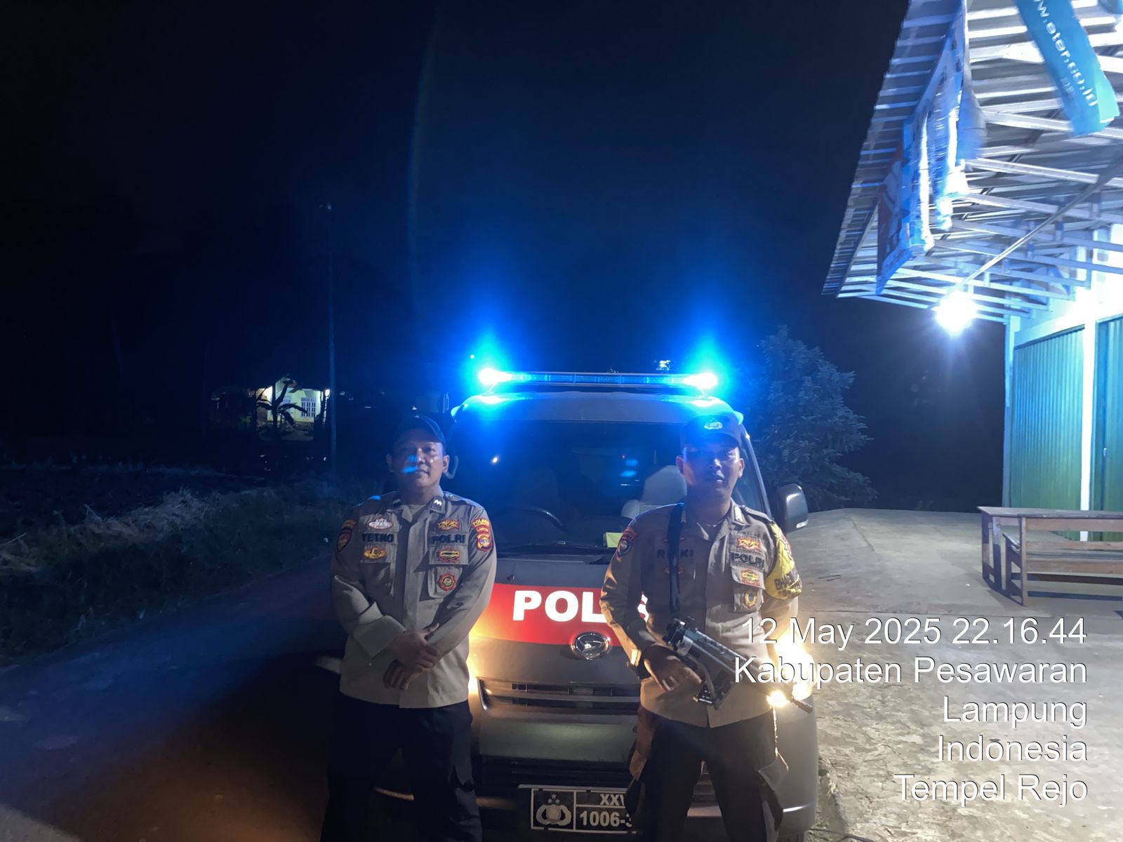 Polsek Kedondong Gencarkan Patroli Malam Cegah C3, Wujudkan Rasa Aman Masyarakat