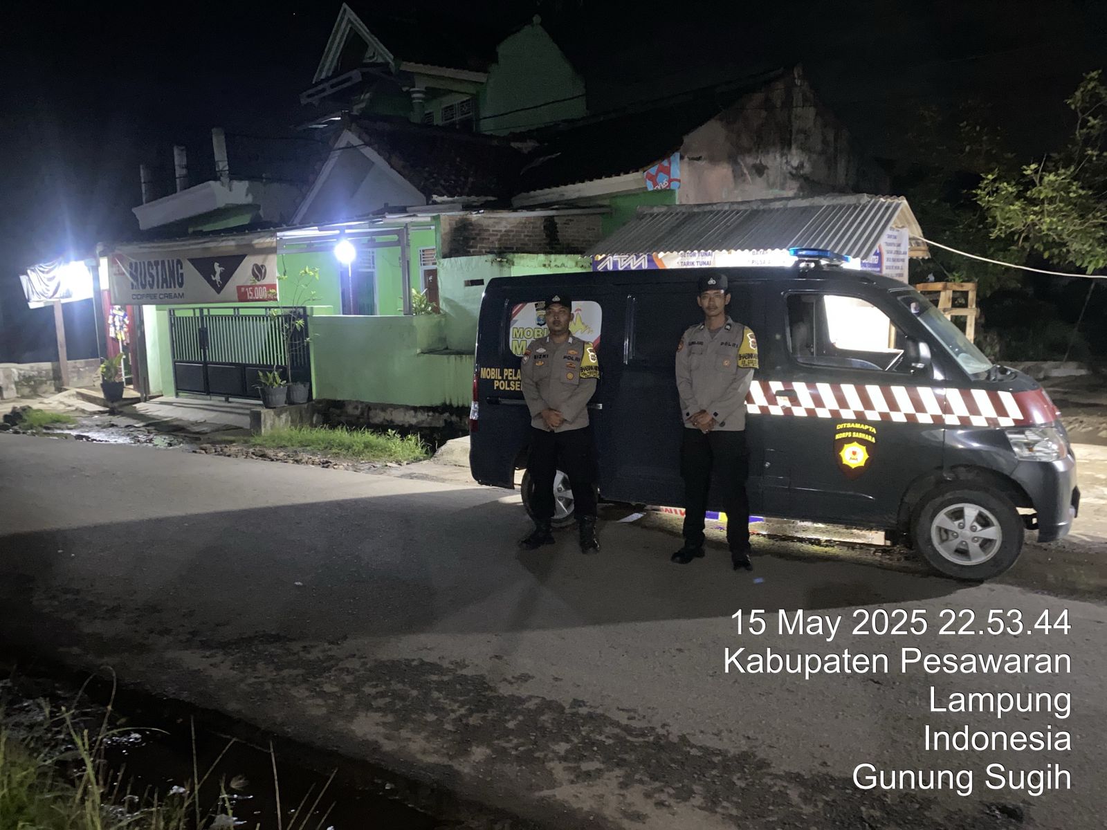 Guna Meminimalisir Pelaku Kejahatan, Polsek Kedondong Tingkatkan Patroli di Titik Rawan